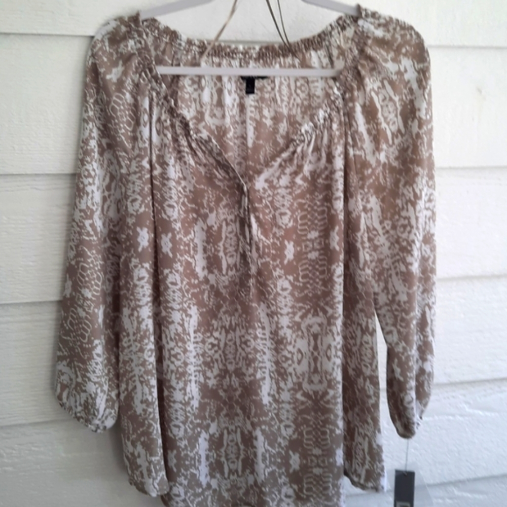 Apt 9 Henley Peasant blouse - Picture 2 of 11